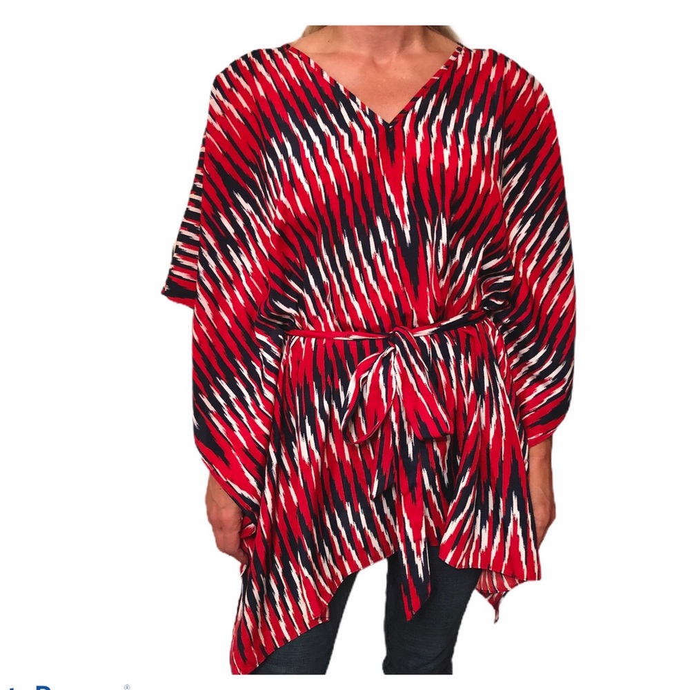 MICHAEL KORS Belted V-Neck TunicTop 2